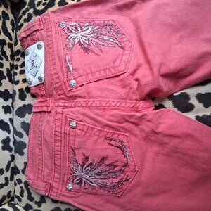 Miss Me size 27 Red Low Rise Skinny Jeans